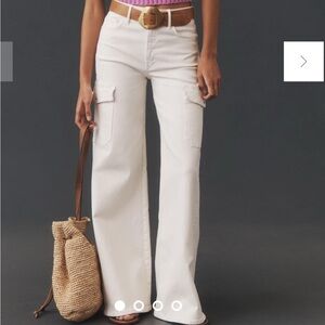 MOTHER The Undercover Cargo Sneak High-Rise Wide-Leg Jeans